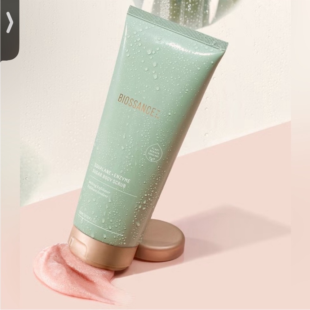 Biossance Exfoliating Body Scrub in Green Tube